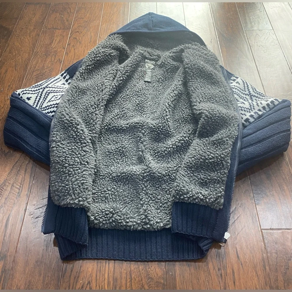 Buffalo David Bitton Sweater Sherpa Lined  Zip-Front Hoodie Men's Size XXL - Picture 5 of 9